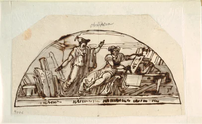 Lunette mit Allegorie der Architektur
