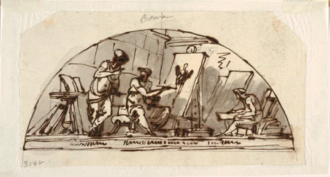 Lunette mit Allegorie der Malerei