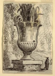 Monumentale Vase in einem Park