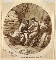 Numa Pompilius und Egeria, Sala di Numa Pompilius, Palazzo Milzetti, Faenza