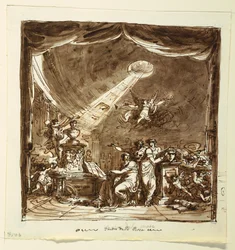 Bühnenvorhang: Tempel des Ruhms