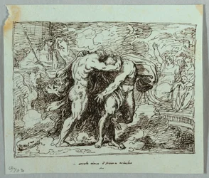 Der Kampf zwischen Herkules und dem Flussgott Achelous