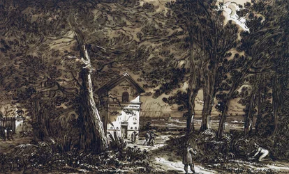 Blick auf den Park der Villa Aldini in Montmorency