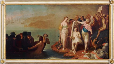 Ankunft italienischer Exilanten in Frankreich im Jahr 1802