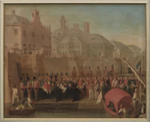 Genua. Besuch des Freihafens durch Papst Pius VII am 5. Mai 1815