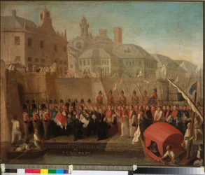 Besuch des Freihafens von Genua durch H.S. Papst Pius VII, ca. 1818