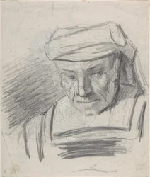 Kopf einer Figur mit Turban