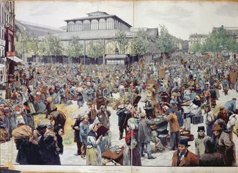 Der Markt in Les Halles, 1888