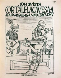 Inka-Kaiser Atahualpa wird von Spaniern in Cajamarca hingerichtet, 28. Juli 1533