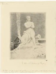 Statue La Résistance (Widerstand) von Alexandre Falguière und Soldaten während der Belagerung von Paris
