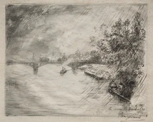 Ansicht der Brücke von Saint-Pères, 1877