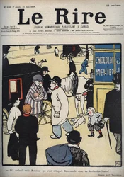 Hey! Kutscher! Titelblatt der Zeitung „Le Rire“, 23. Juni 1898, Zeichnung von Felix Vallotton