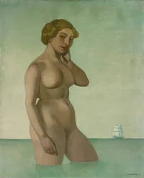 Nackte mit einer Fregatte, 1916
