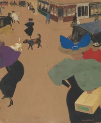 Straßenszene in Paris (Coin de rue à Paris), 1895