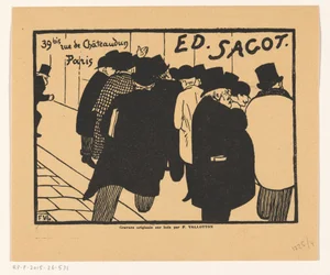 Visitenkarte des Druckhändlers Edmond Sagot in Paris
