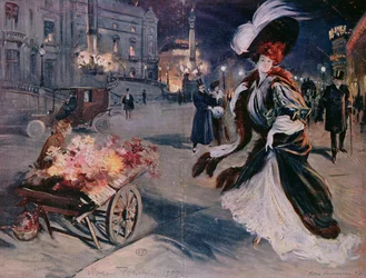 Paris bei Nacht im Opernviertel, 1907