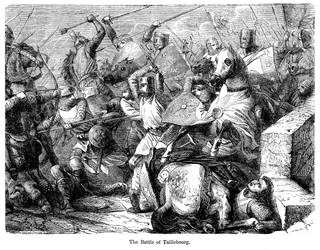 Die Schlacht von Taillebourg, Frankreich, 1242
