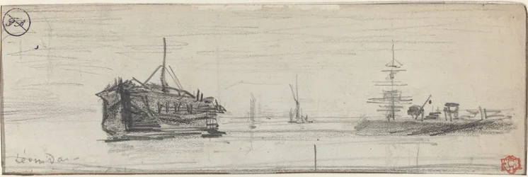 Schiffe im Hafen von London