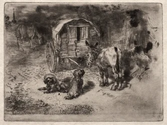 Die Wächter des Hauses oder die Freunde des Saltimbanque, um 1875