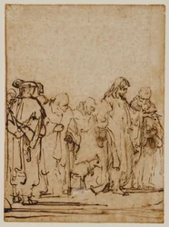Christus mit Jüngern und/oder Pharisäern