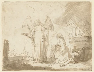 Hagar und der Engel am Brunnen auf dem Weg nach Schur