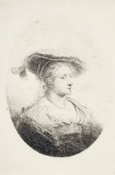 Junge Dame mit Federhut, 1644