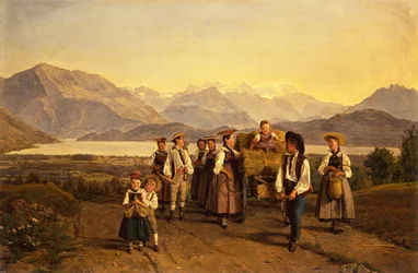 Die Heimkehr von der Ernte am Zugersee