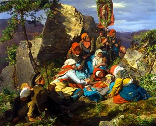Die unterbrochene Pilgerreise Der kranke Pilger, 1858