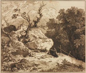 Einsiedler in einer bewaldeten Landschaft