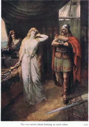 Die beiden starrten sich an, Illustration aus The Stories of Wagner