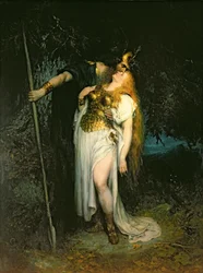 Wotan verabschiedet sich von Brünhilde, 1908