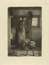 Spinnerin bei der Arbeit (An der Arbeit)