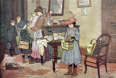 Aufbruch zur Schule, in Imagier de l