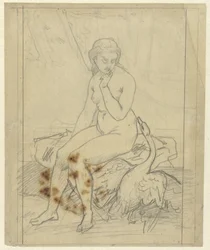 Sitzende Leda mit dem Schwan