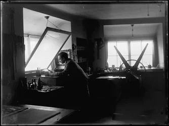 Ferdinand Ordure in seiner Druckerei