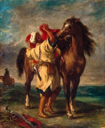 Ein Marokkaner sattelt sein Pferd, 1855