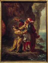 Die Braut von Abydos. Illustration aus dem Buch von George Gordon Byron, bekannt als Lord Byron (1788-1824), „Die Braut von Abydos“, Gesang II Strophe XXIII