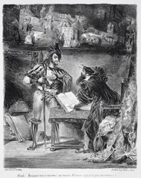 Erstes Treffen zwischen Faust und Mephistopheles: 