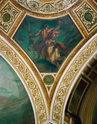 Fresken aus den Zwickeln des Hauptsaals der Assemblée nationale, Paris: Die Erziehung des Achilles