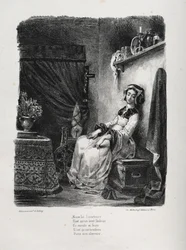 Illustrationen zu Faust: Marguerite mit dem Rad, 1828