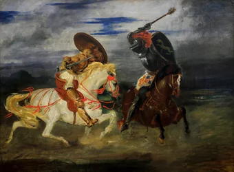 Ritter kämpfen auf dem Land