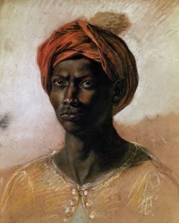 Porträt eines Türken mit Turban, um 1826