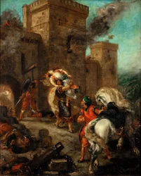Rebecca von einem Tempelritter während der Plünderung der Burg Frondeboeuf vergewaltigt