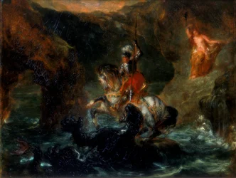 Der heilige Georg im Kampf mit dem Drachen oder Perseus befreit Andromeda, 1847