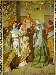 Hofleben auf der Burg des Heiligen Grals