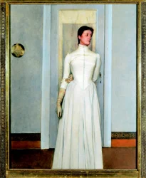 Porträt von Marguerite Khnopff, Schwester des Künstlers