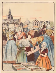 Ein Markt in Zeeland, 1898