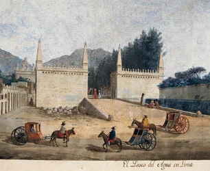 Wasserpromenade in Lima, Peru, Detail