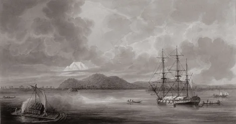 Ansicht von Rio de Manila (Lithografie)