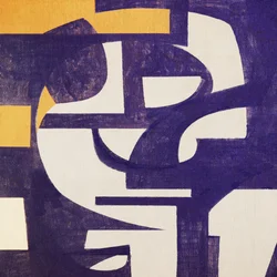 Violett-goldene abstrakte Formen